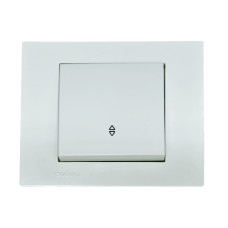 Выключатель проходной одноклавишный OVIVO Grano белый (400-010200-209)