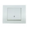 Выключатель проходной одноклавишный OVIVO Grano белый (400-010200-209)