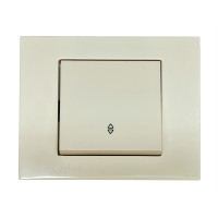 Выключатель проходной одноклавишный OVIVO Grano крем (400-020200-209)