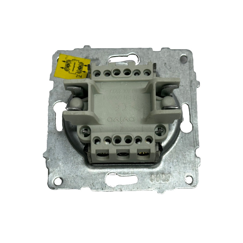 Вимикач проміжний одноклавішний OVIVO Grano антрацит (600-000213-214)