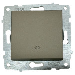 Выключатель промежуточный одноклавишный OVIVO Grano антрацит (600-000213-214)