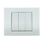 Выключатель трехклавишный OVIVO Grano белый (400-010200-254)