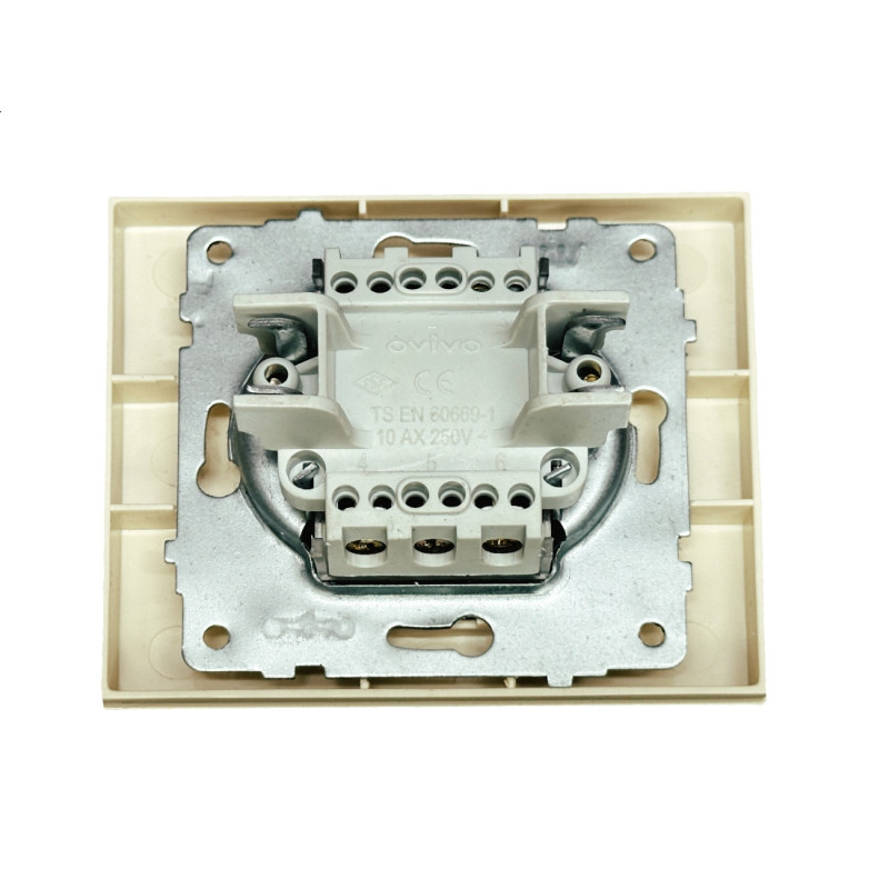 Выключатель трехклавишный OVIVO Grano крем (400-020200-254)