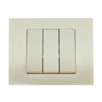 Выключатель трехклавишный OVIVO Grano крем (400-020200-254)