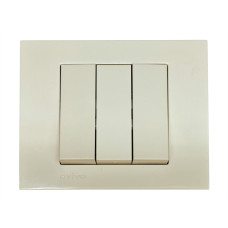 Выключатель трехклавишный OVIVO Grano крем (400-020200-254)