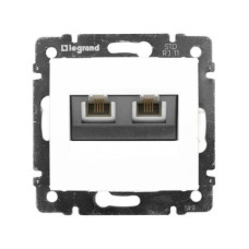 Розетка телефонная двойная белая Valena Legrand (774439)