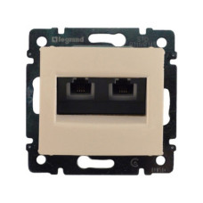 Розетка телефонная двойная слоновая кость Valena Legrand (774339)