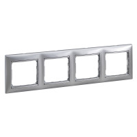 Рамка четверная Алюминий Valena Legrand (770154)