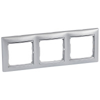 Рамка тройная Алюминий/Серебро Valena Legrand (770353)