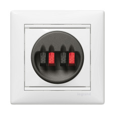 Розетка для акустических колонок двойная Valena белая, Legrand (774424)
