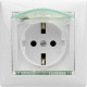 Розетка с заземлением с крышкой IP44 белая Valena Legrand (774220)