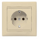 Розетка с заземлением с крышкой слоновая кость Valena Legrand (774322)