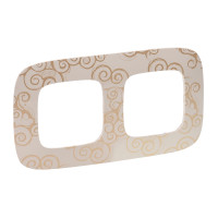 Рамка 2 посты Нарцисс Золото Valena ALLURE Legrand (754352)