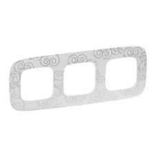 Рамка 3 посты Нарцисс Хром Valena ALLURE Legrand (754343)