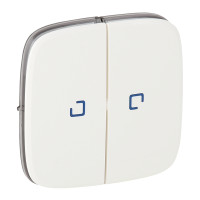 Лицевая панель двухклавишного выключателя с подсветкой Valena Allure белая, Legrand (755225)