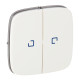 Лицевая панель двухклавишного выключателя с подсветкой Valena Allure белая, Legrand (755225)