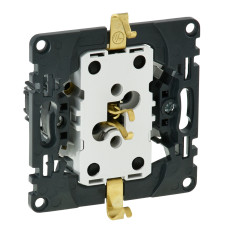 Механизм двойной розетки с ж/к и шторками (безвинтовые клеммы) Valena IN'MATIC, Legrand (753031)