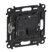 Механизм розетки RJ45 UTP кат.6+RJ11 Valena IN'MATIC, Legrand (753032)