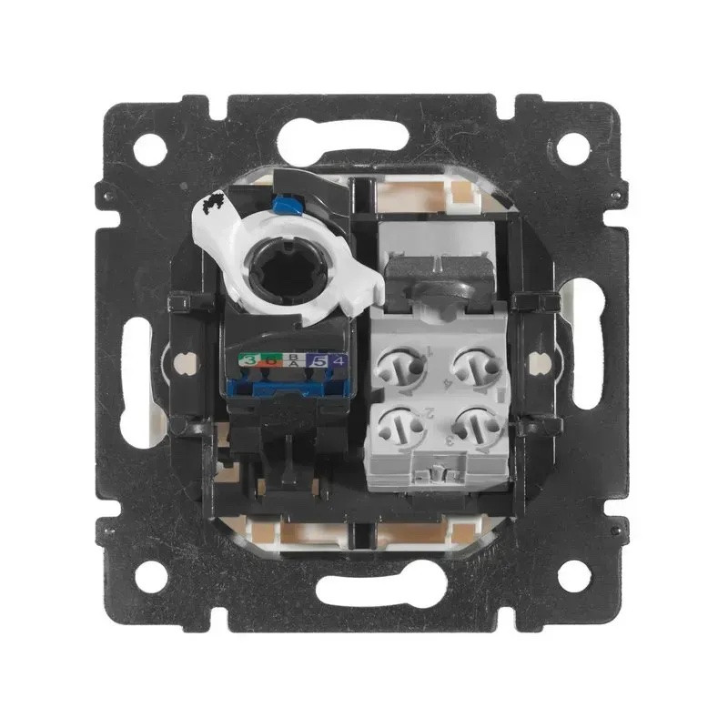 Розетка RJ11/RJ45 кат.5 UTP біла Valena Legrand (770080)