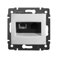 Розетка RJ11/RJ45 кат.5 UTP белая Valena Legrand (770080)