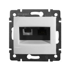 Розетка RJ11/RJ45 кат.5 UTP белая Valena Legrand (770080)