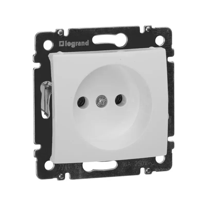 Розетка без з/к (гвинтові затискачі) Valena біла, Legrand (774416)