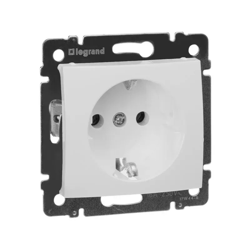 Розетка с ж/к (винтовые зажимы) Valena белая, Legrand (774420)