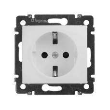 Розетка с ж/к и шторками (винтовые зажимы) Valena белая, Legrand (774421)