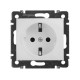 Розетка с ж/к и шторками (винтовые зажимы) Valena белая, Legrand (774421)
