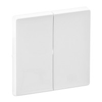 Лицевая панель двухклавишного выключателя Valena Life белая, Legrand (755020)
