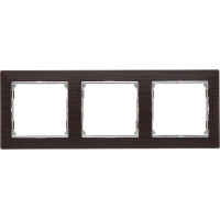 Рамка тройная Темное дерево Valena Legrand (770373)
