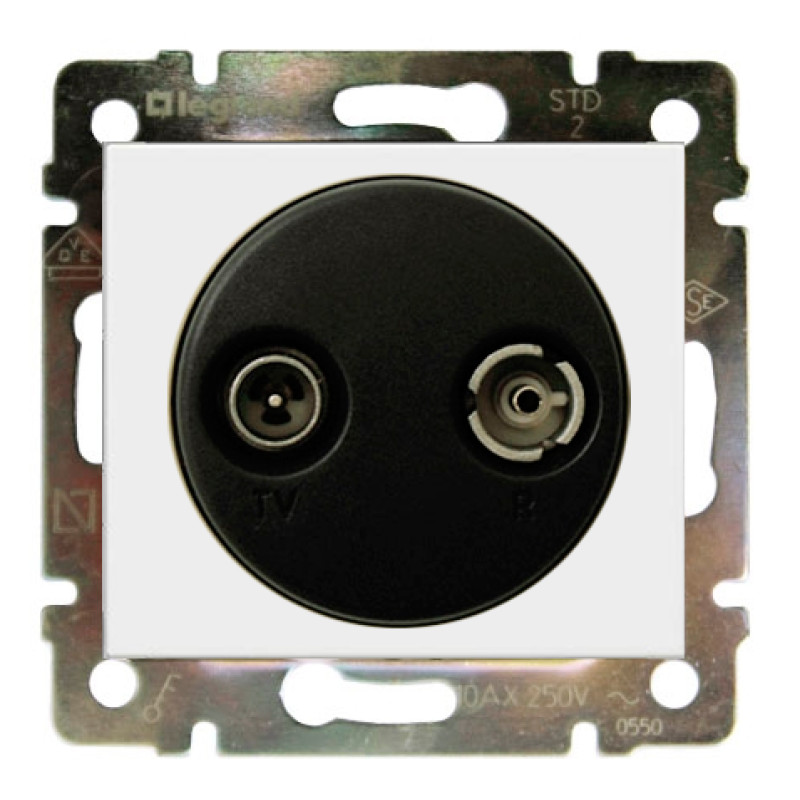 Розетка TV+R белая Valena Legrand (774432)