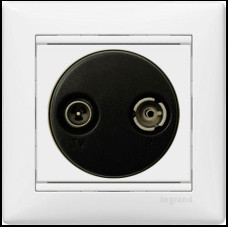 Розетка TV+R белая Valena Legrand (774432)