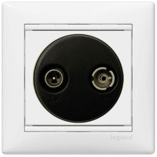 Розетка TV+R конечная белая Valena Legrand (774433)