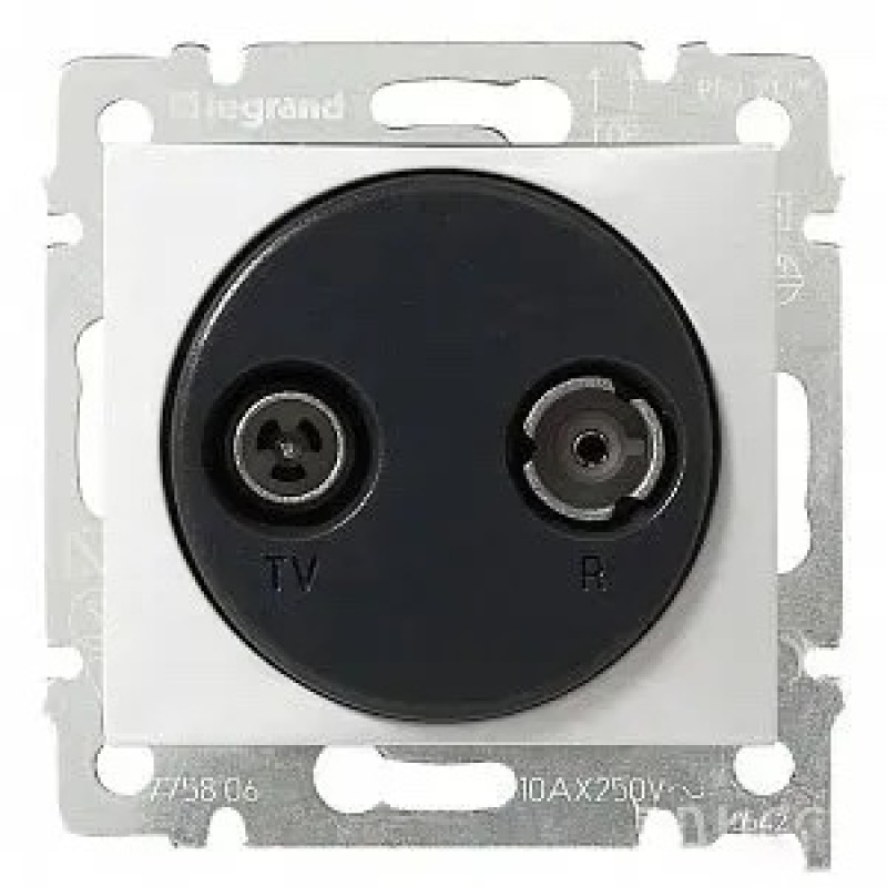 Розетка TV+R конечная белая Valena Legrand (774433)