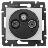 Розетка TV+R+SAT проходная белая Valena Legrand (774437)
