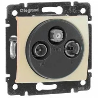 Розетка TV+R+SAT прохідна слонова кістка Valena Legrand (774337)