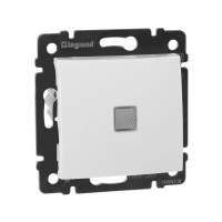 Выключатель одноклавишный с подсветкой проходной белый Valena Legrand (774426)