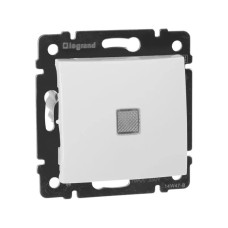 Выключатель одноклавишный с подсветкой проходной белый Valena Legrand (774426)