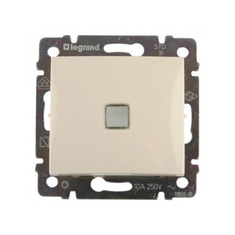 Выключатель одноклавишный с подсветкой промежуточный слоновая кость Valena Legrand (774348)