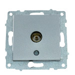 Розетка проходная телевизионная OVIVO Grano серебро (600-000310-224)