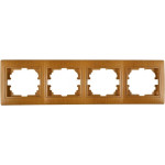 Рамка четверная горизонтальная MIRA дуб классический 701-5100-149