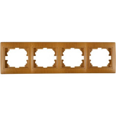 Рамка четверная горизонтальная MIRA дуб классический 701-5100-149