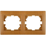Рамка двойная горизонтальная MIRA дуб классический 701-5100-147