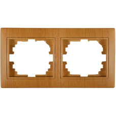 Рамка двойная горизонтальная MIRA дуб классический 701-5100-147