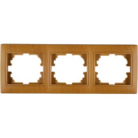 Рамка тройная горизонтальная MIRA дуб классический 701-5100-148