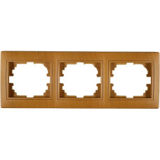 Рамка тройная горизонтальная MIRA дуб классический 701-5100-148