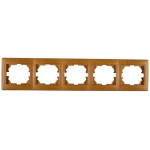 Рамка пятерная горизонтальная MIRA дуб классический 701-5100-150 