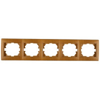 Рамка пятерная горизонтальная MIRA дуб классический 701-5100-150 