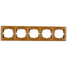 Рамка пятерная горизонтальная MIRA дуб классический 701-5100-150 